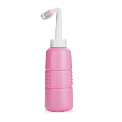 bidet portable hygiène intime rose bouteille jet d'eau nettoyage personnel