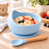 Bol bébé en silicone avec ventouse et cuillère