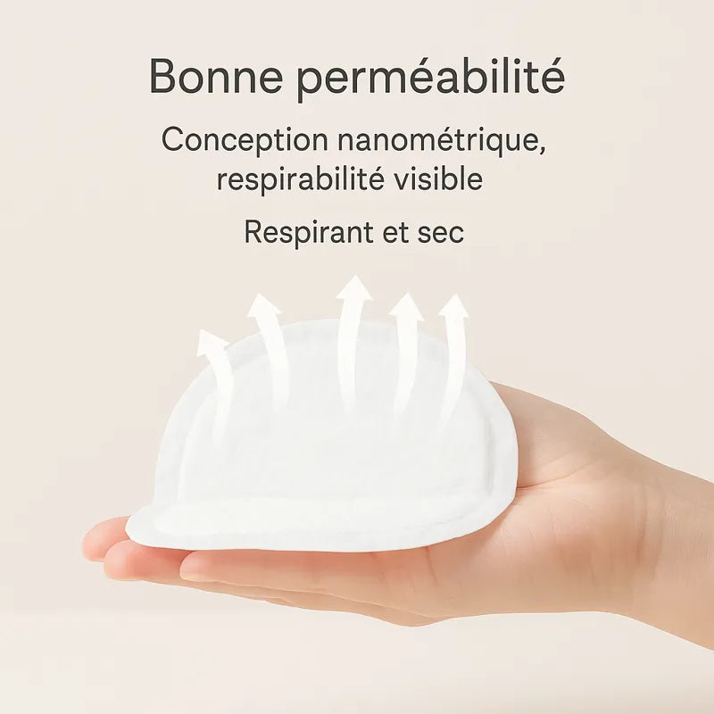 Coussinets d’allaitement respirants et secs conception nanométrique