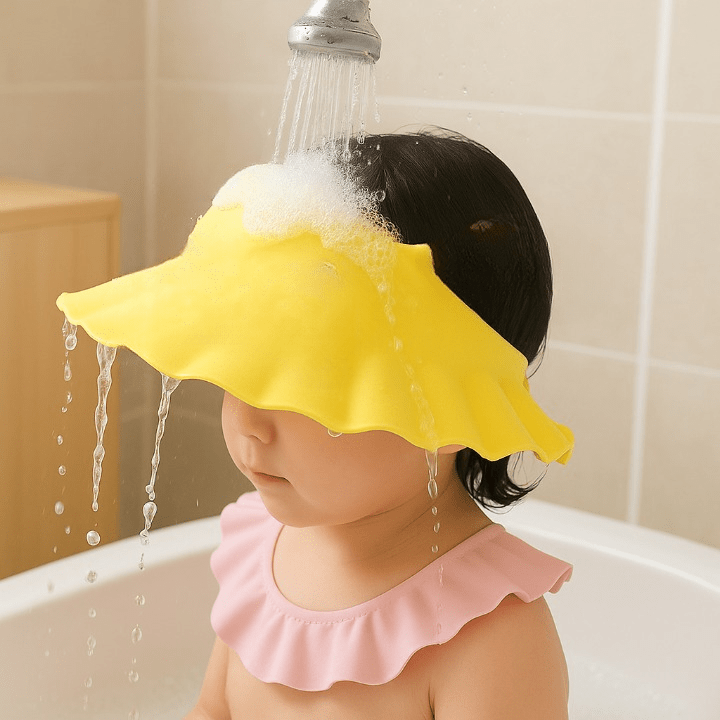 Bonnet de bain bébé - Cigogne et bébé