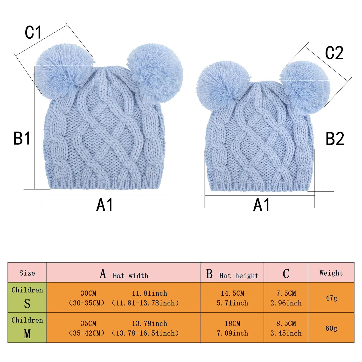 Bonnet pour nouveau - né - Cigogne et bébé