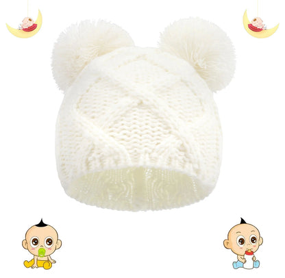 Bonnet pour nouveau - né - Cigogne et bébé