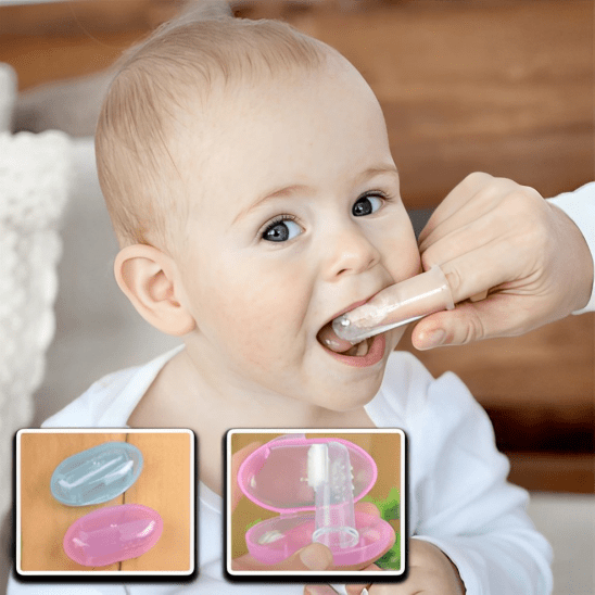 Brosse à dent bébé - Cigogne et bébé