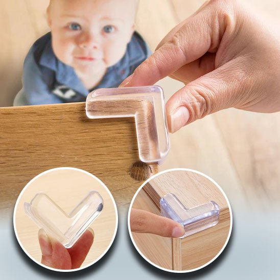 Cache coin de table bébé - Cigogne et bébé