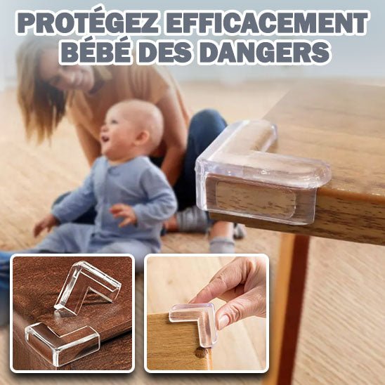 Cache coin de table bébé - Cigogne et bébé
