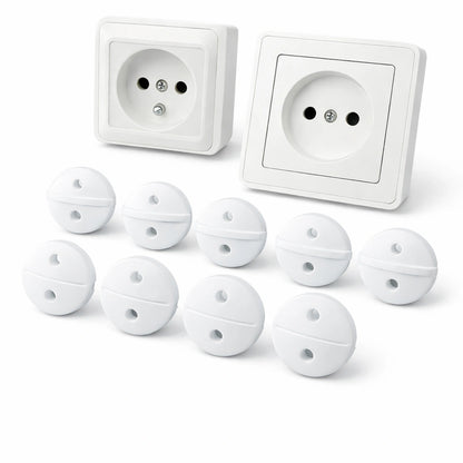 Cache-prise bébé blanc, lot de 10 pièces, sécurité domestique
