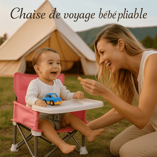 Chaise de voyage bébé pliable - Cigogne et bébé