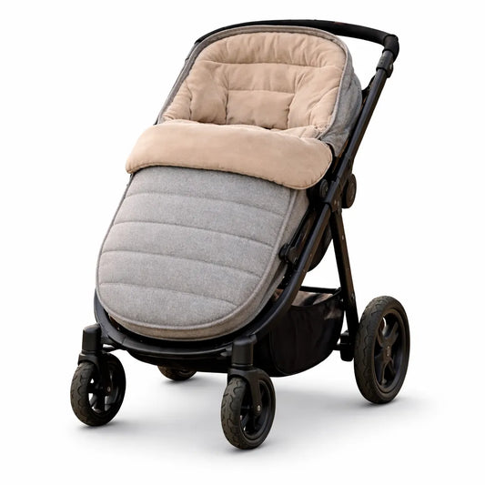 chancelière poussette bebe hiver grise chaude universelle confortable fond blanc image produit premium