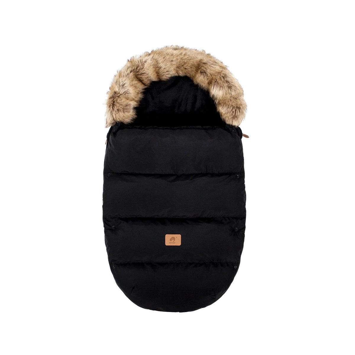 Chancelière poussette hiver noire universelle pour bébé, protection froid et vent,
