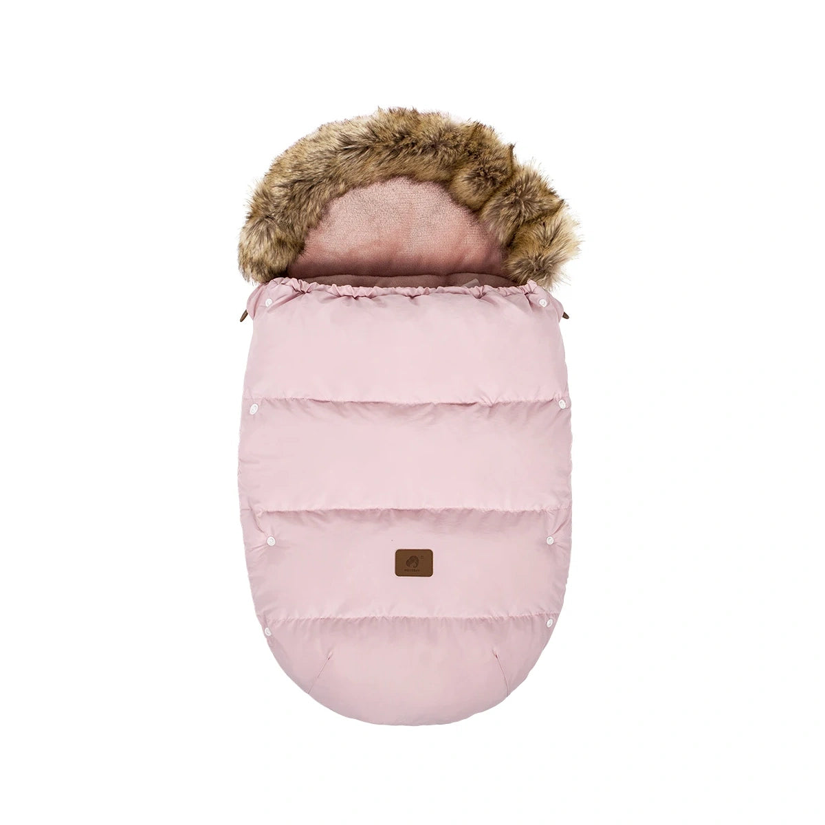 Chancelière poussette hiver rose pour bébé 0-24 mois, cocon chaud universel