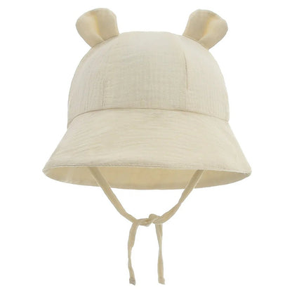 Chapeau bebe | en mousseline - Cigogne et bébé