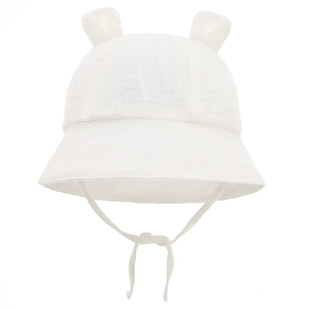 Chapeau bebe | en mousseline - Cigogne et bébé