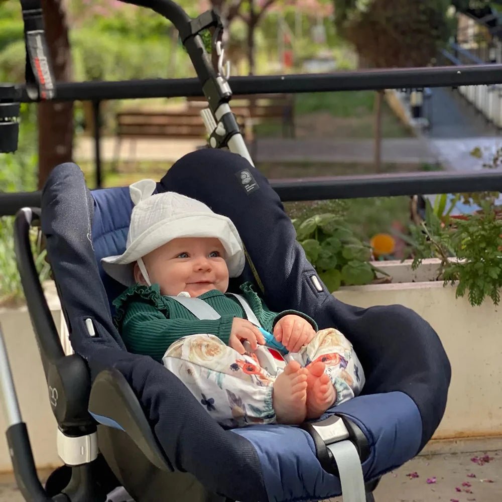 Chapeau bebe | en mousseline - Cigogne et bébé
