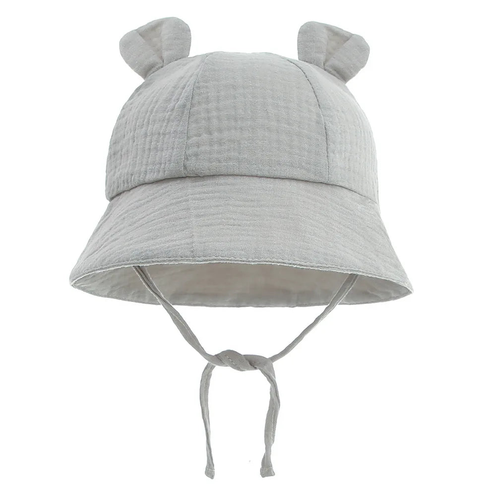 Chapeau bebe | en mousseline - Cigogne et bébé