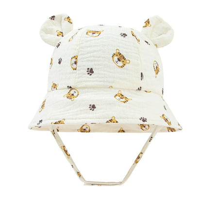 Chapeau bebe | en mousseline - Cigogne et bébé