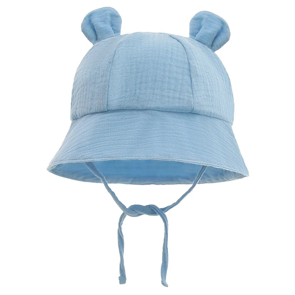 Chapeau bebe | en mousseline - Cigogne et bébé