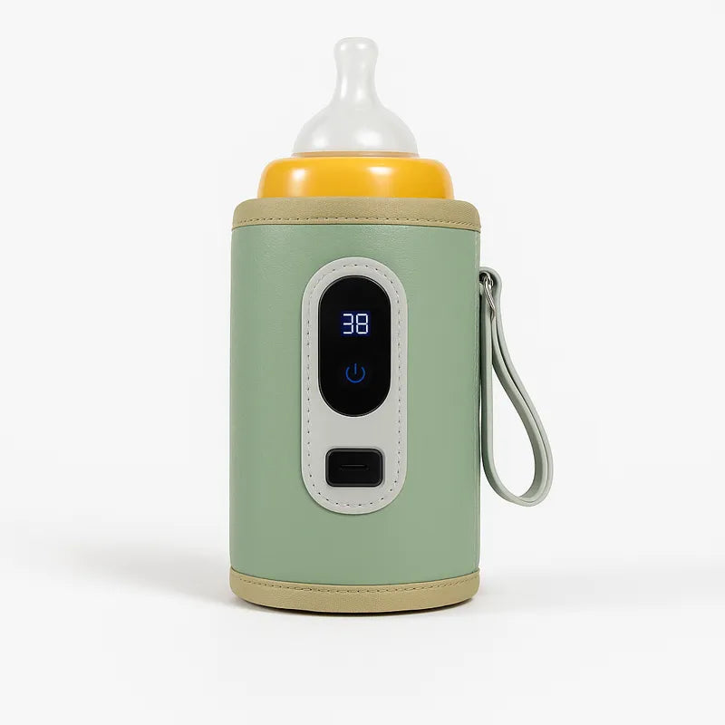 Chauffe biberon USB portable vert réglable avec écran numérique