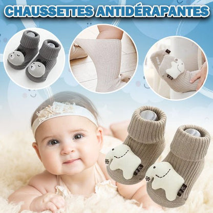 Chaussette bebe - Cigogne et bébé