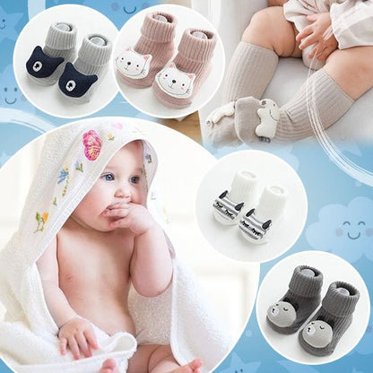 Chaussette bebe - Cigogne et bébé