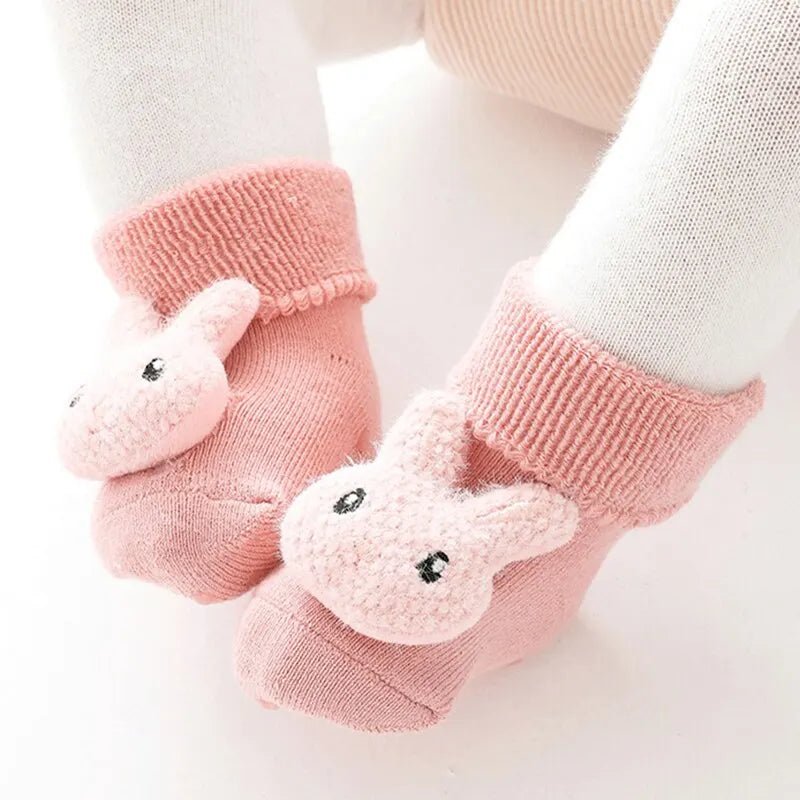 Chaussette bebe - Cigogne et bébé