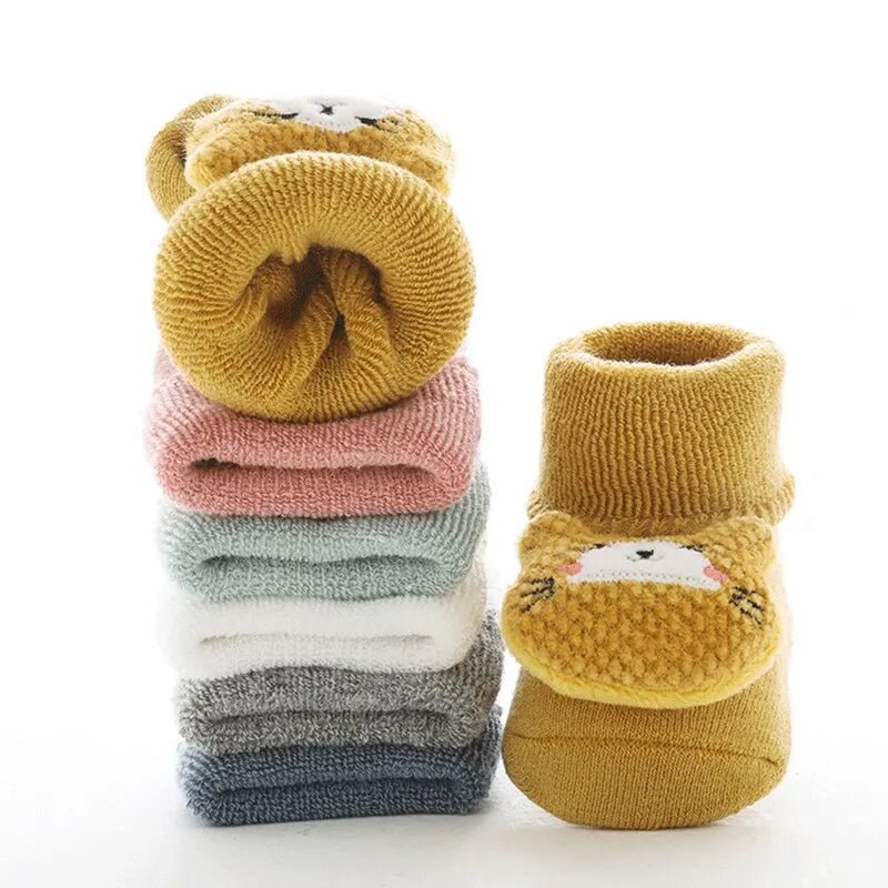 Chaussette bebe - Cigogne et bébé