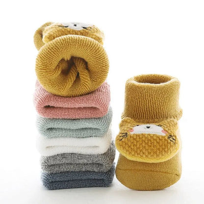 Chaussette bebe - Cigogne et bébé