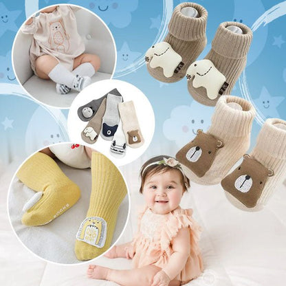 Chaussette bebe - Cigogne et bébé