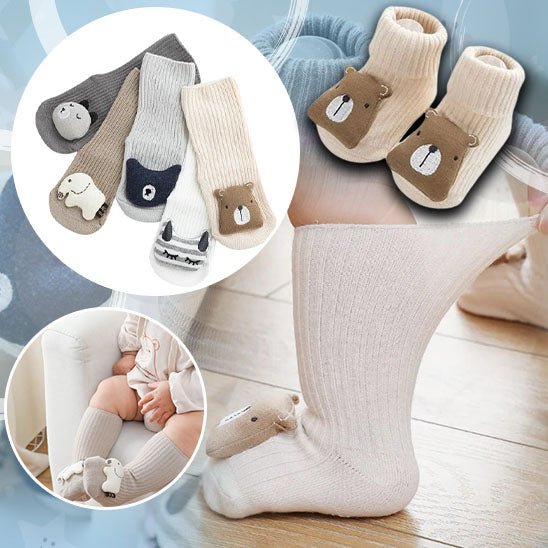 Chaussette bebe - Cigogne et bébé