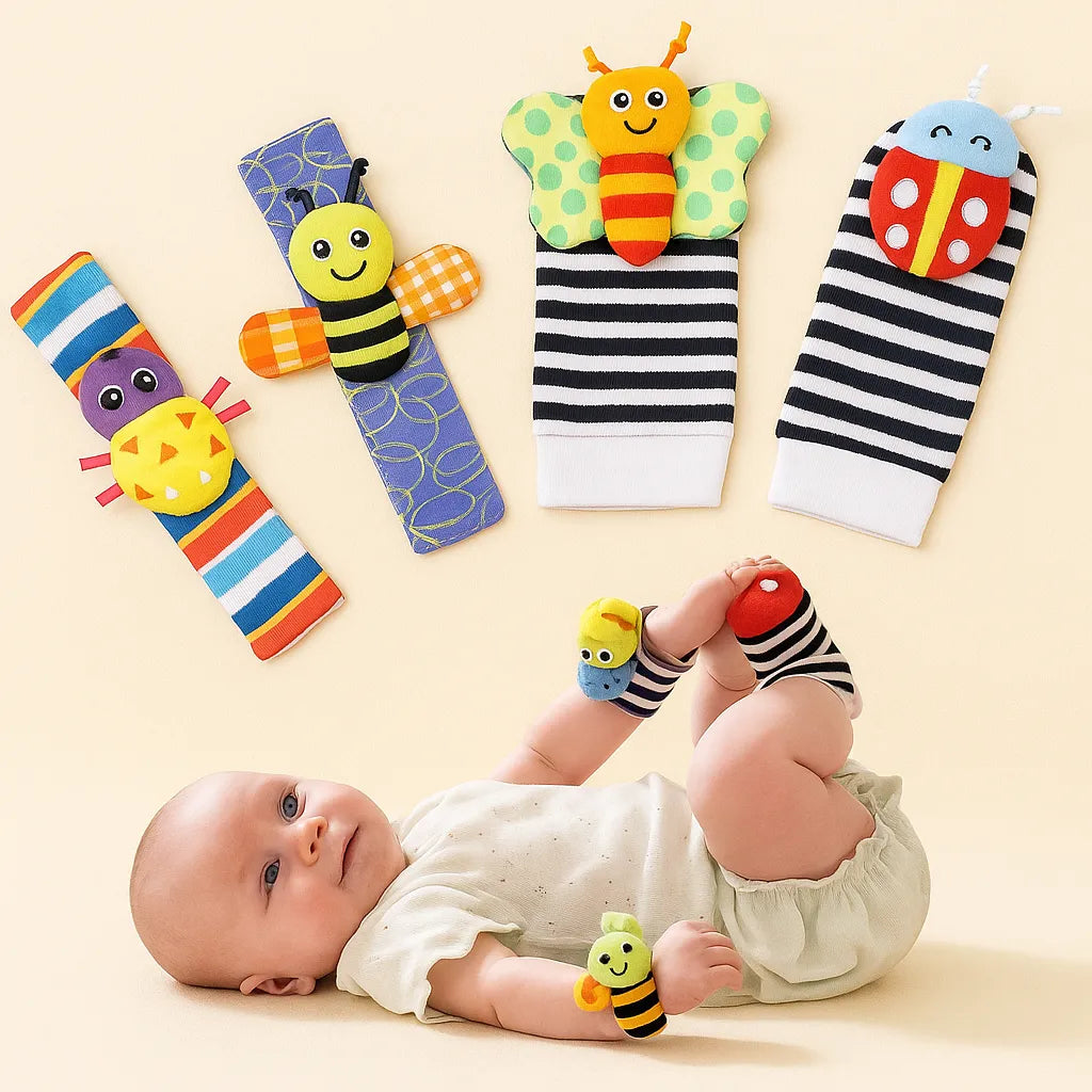 Chaussettes hochet insectes