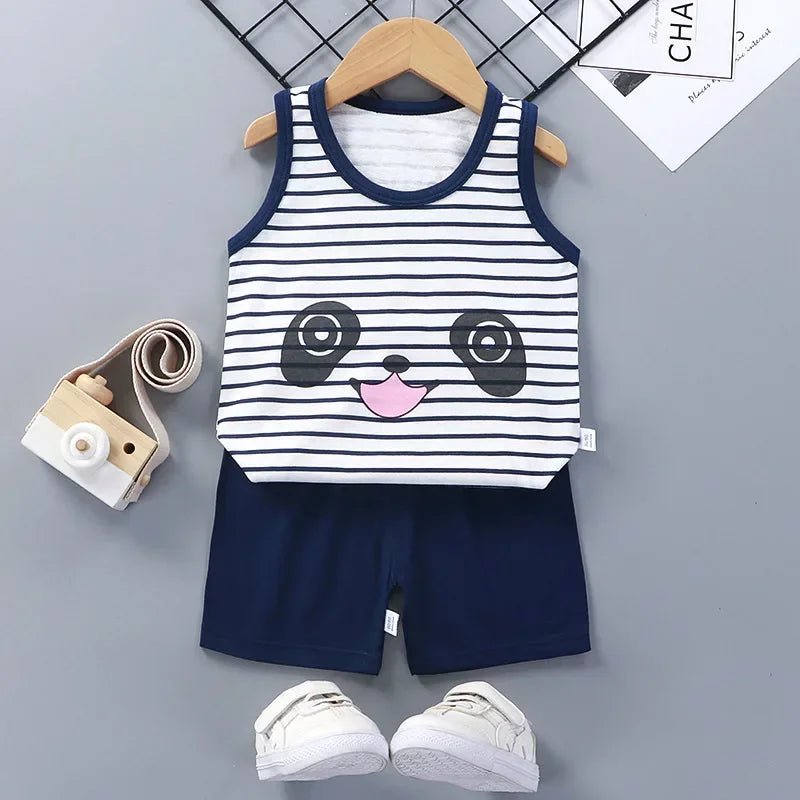 CHILDREN’S SETS CLOTHING™ ENSEMBLES D'ÉTÉ POUR ENFANTS - Cigogne et bébé