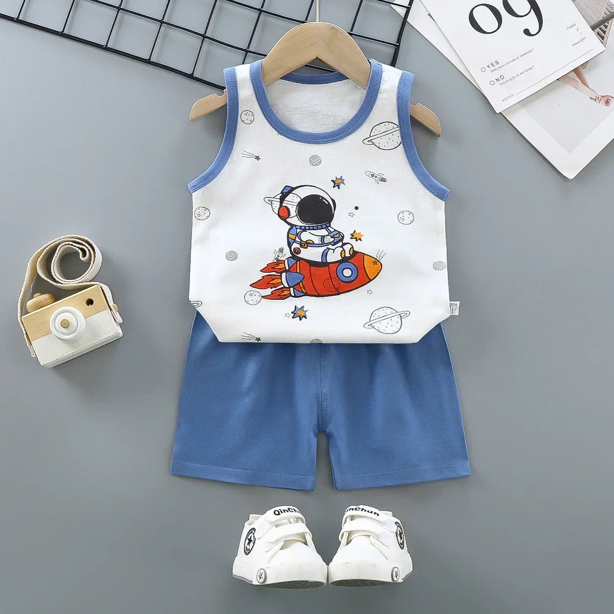 CHILDREN’S SETS CLOTHING™ ENSEMBLES D'ÉTÉ POUR ENFANTS - Cigogne et bébé