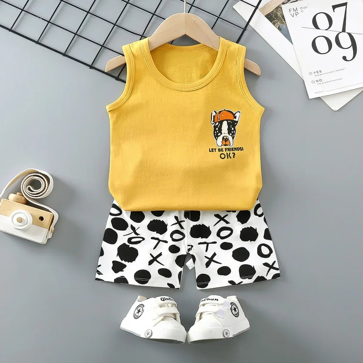 CHILDREN’S SETS CLOTHING™ ENSEMBLES D'ÉTÉ POUR ENFANTS - Cigogne et bébé