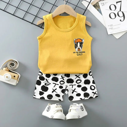 CHILDREN’S SETS CLOTHING™ ENSEMBLES D'ÉTÉ POUR ENFANTS - Cigogne et bébé