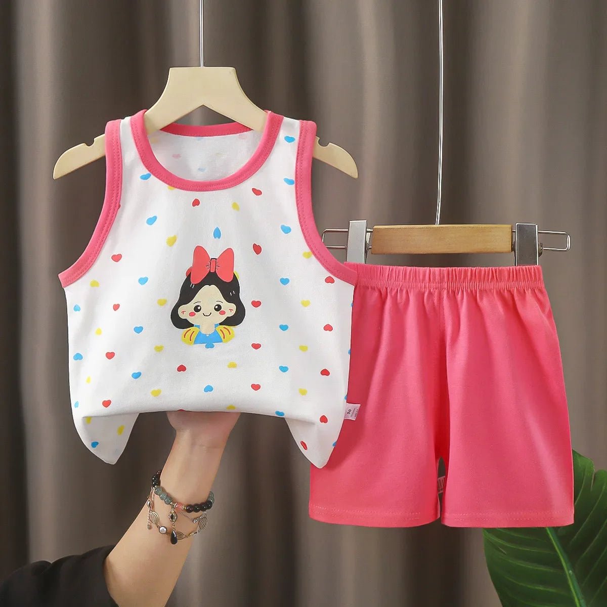 CHILDREN’S SETS CLOTHING™ ENSEMBLES D'ÉTÉ POUR ENFANTS - Cigogne et bébé