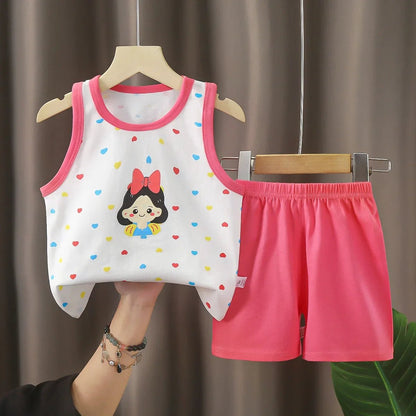 CHILDREN’S SETS CLOTHING™ ENSEMBLES D'ÉTÉ POUR ENFANTS - Cigogne et bébé