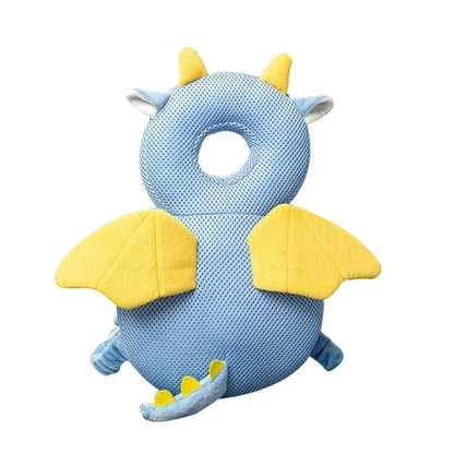 Coussin anti-chute bébé dragon bleu et jaune