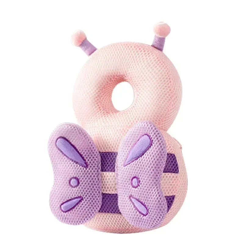 Coussin anti-chute bébé papillon rose et violet