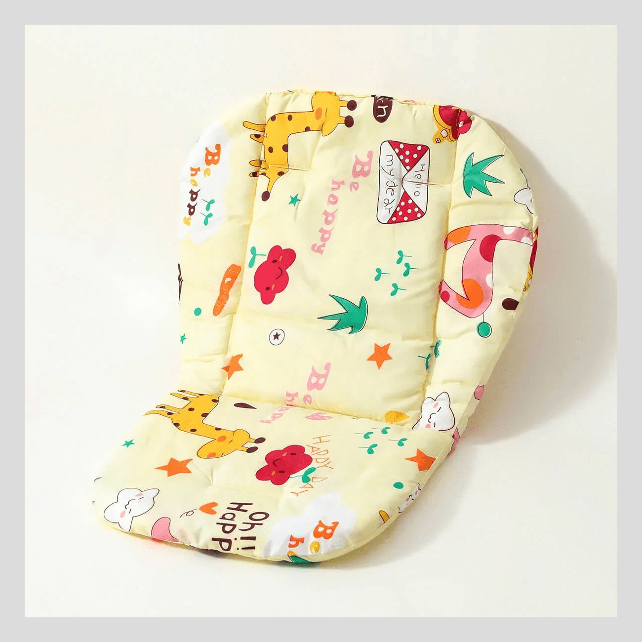 Coussin chaise haute - Cigogne et bébé