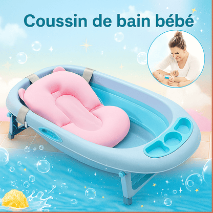 Coussin de bain bébé ! - Cigogne et bébé
