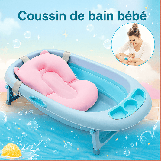 Coussin de bain bébé ! - Cigogne et bébé