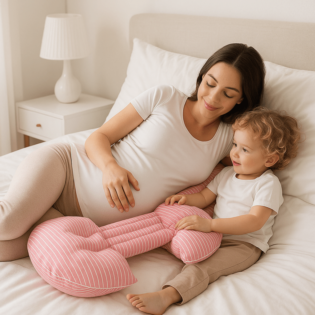 Coussin de grossesse ergonomique – Sommeil réparateur - Cigogne et bébé