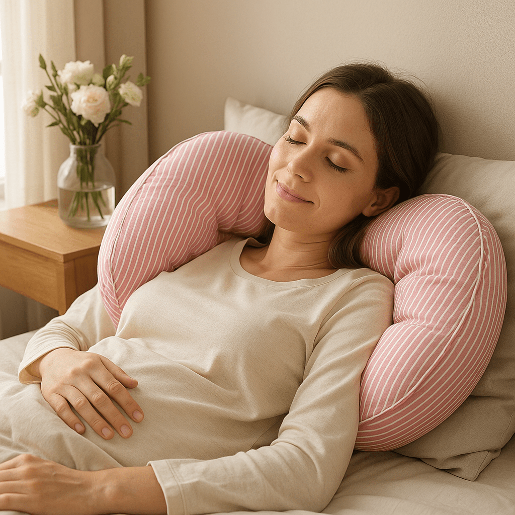 Coussin de grossesse ergonomique – Sommeil réparateur - Cigogne et bébé