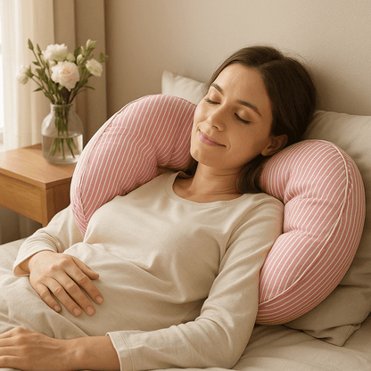 Coussin de grossesse ergonomique – Sommeil réparateur - Cigogne et bébé