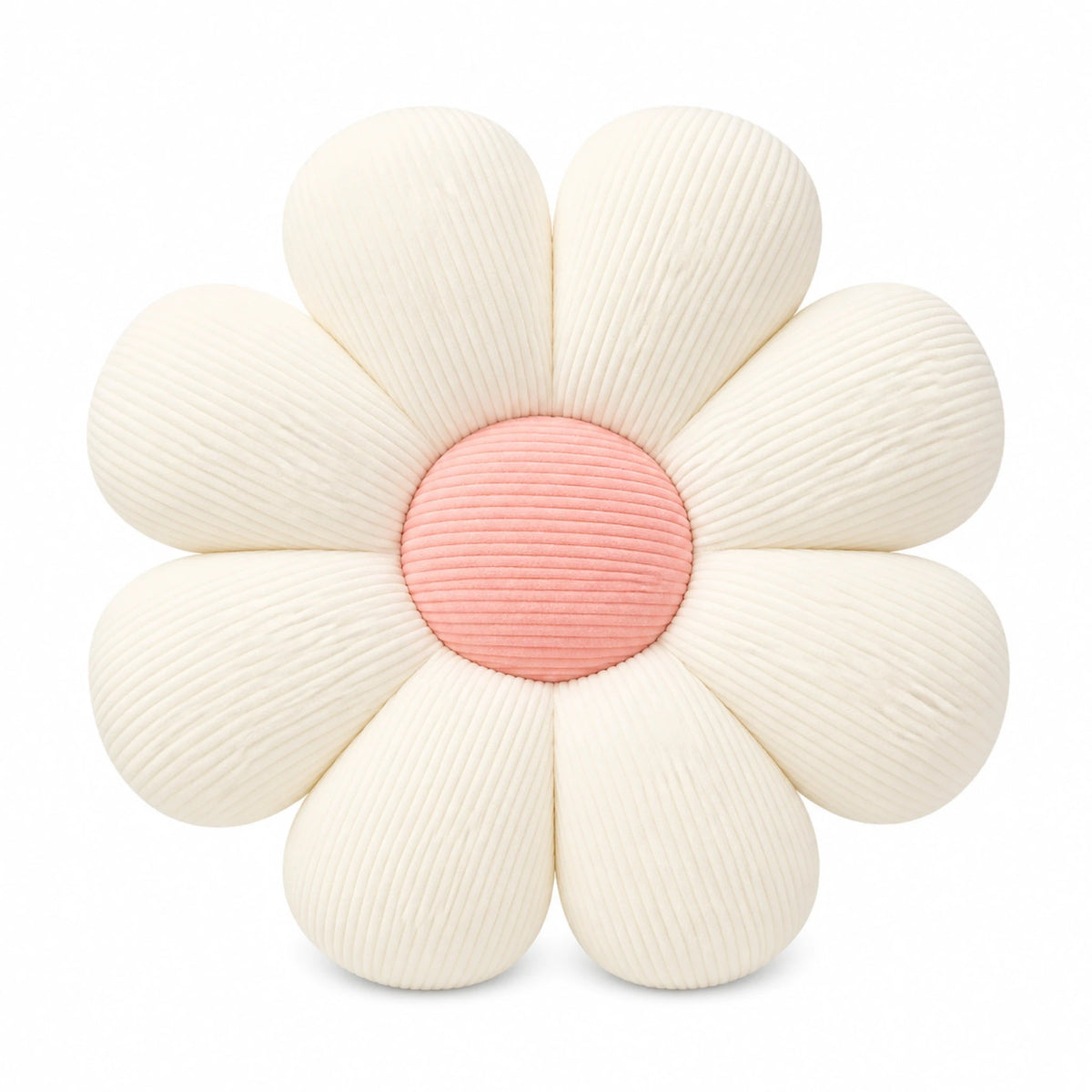 Coussin marguerite beige et rose décoration élégante coussin fleur pour chambre bébé ou salon
