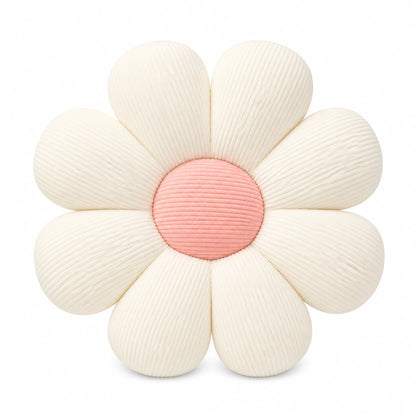 Coussin marguerite beige et rose décoration élégante coussin fleur pour chambre bébé ou salon
