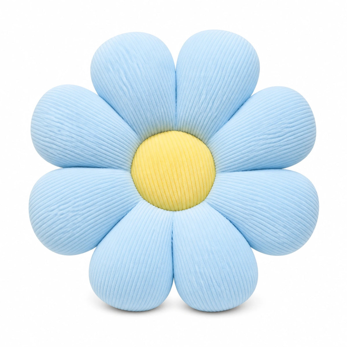 Coussin marguerite bleu et jaune coussin fleur décoratif doux pour bébé et enfant