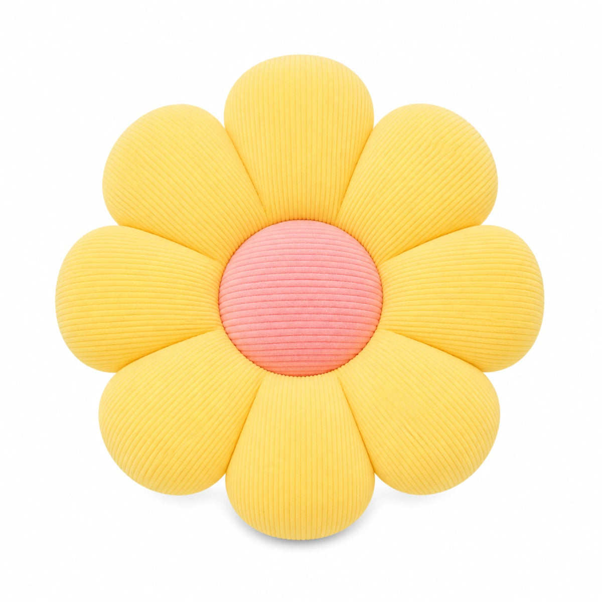 Coussin en forme de marguerite jaune et rose décoration enfant coussin fleur tendance et confortable