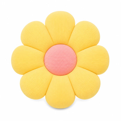 Coussin en forme de marguerite jaune et rose décoration enfant coussin fleur tendance et confortable