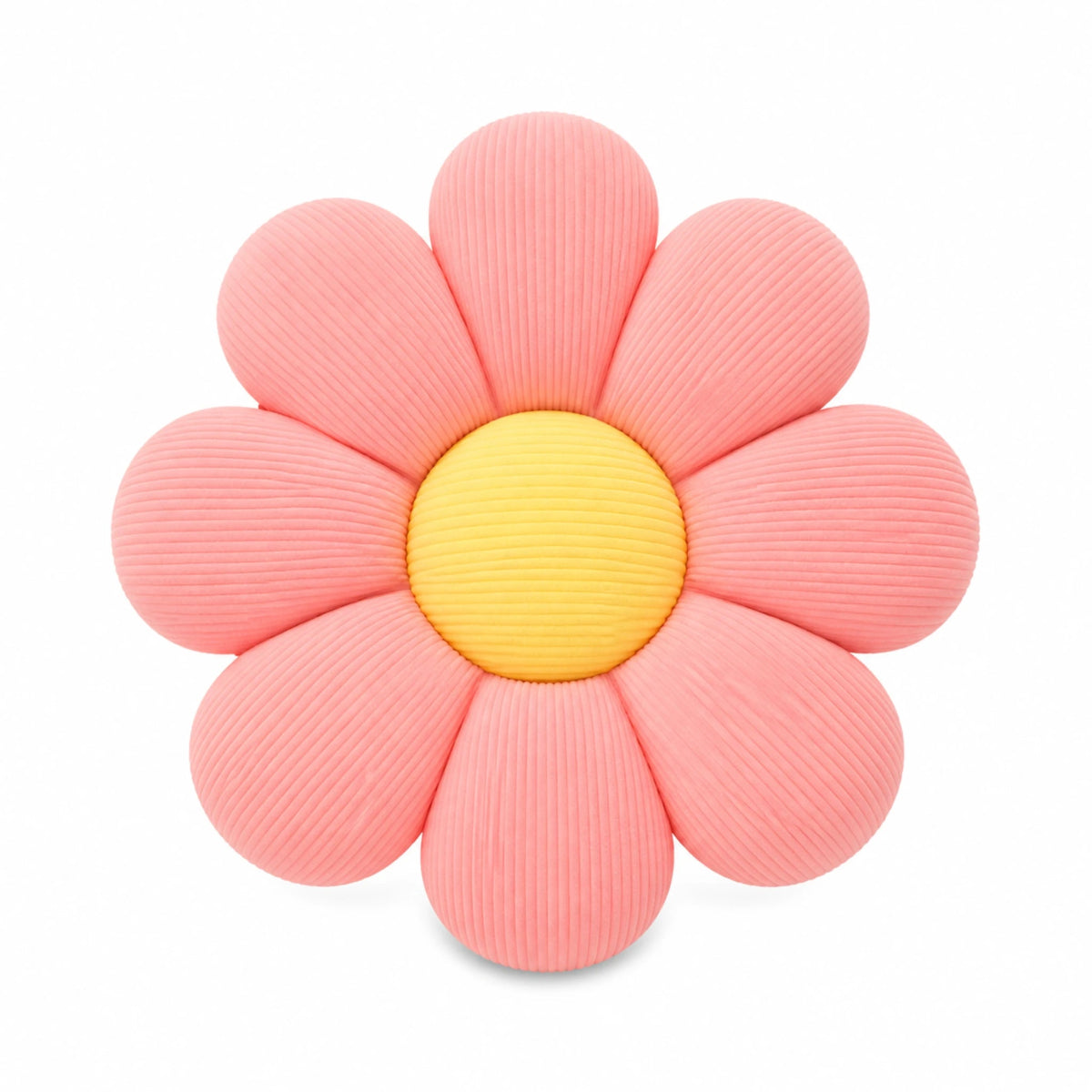 Coussin marguerite rose et jaune doux décoration chambre bébé coussin fleur moelleux et confortable