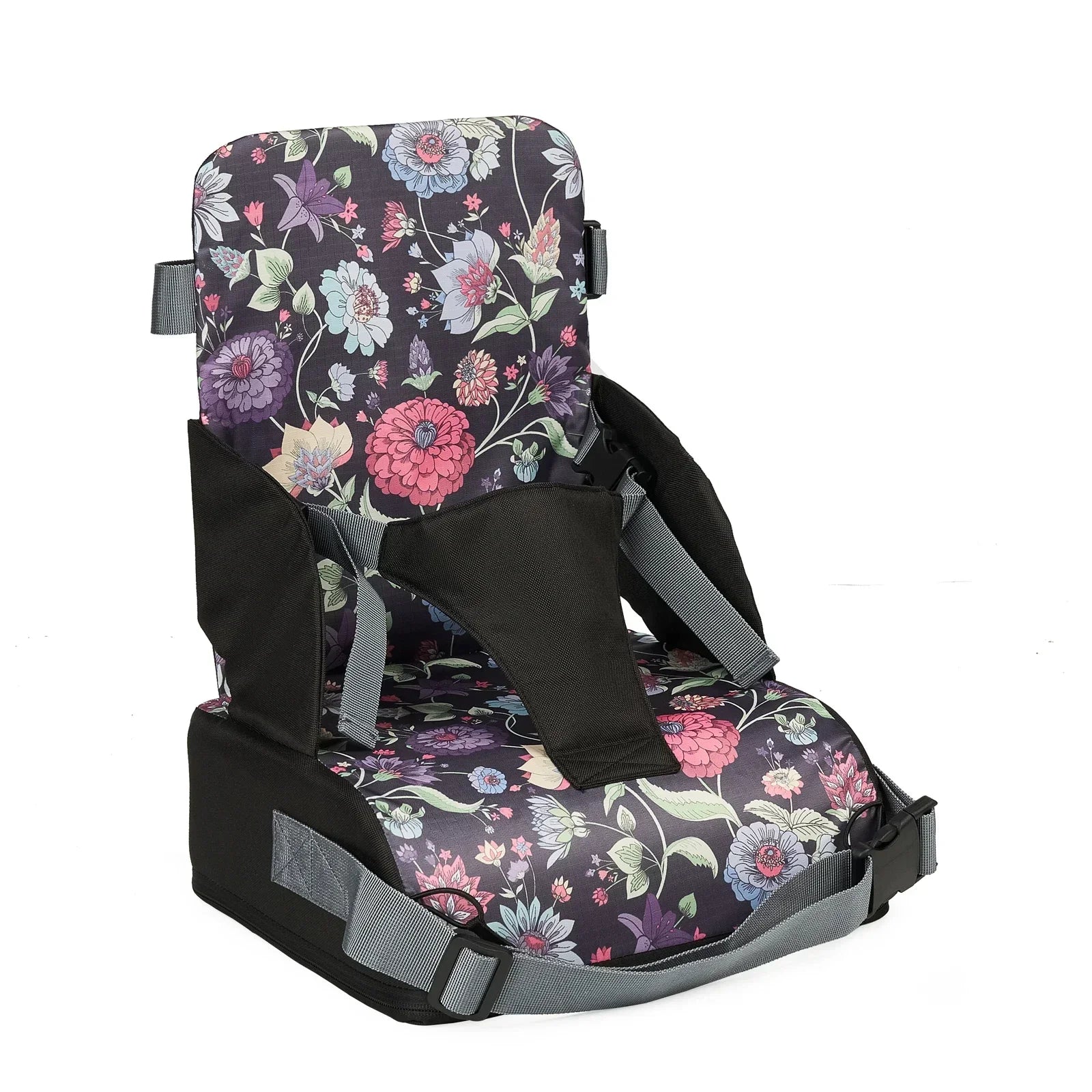 coussin rehausseur enfant motif fleurs fond noir siège rehausseur portable pour bébé